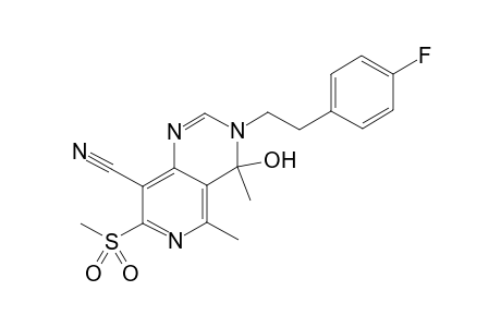 3-p-fluorophenethyl-4,5-dimethyl-4-hydroxy-7-methylsulfone-8-cyano-3,4-dihydropyrido[4,3-d]pyrimidine