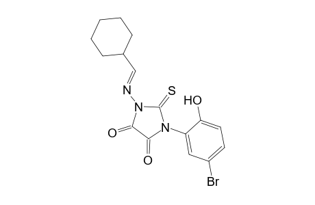 1-[(2-hydroxy-5-bromophenyl)-methylidene]amino-2-thioxo-3-cyclohexyl-4,5-imidazolidinedione