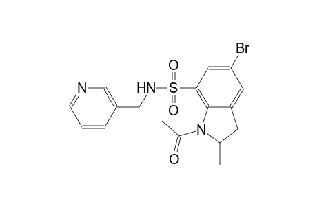 1H-indole-7-sulfonamide, 1-acetyl-5-bromo-2,3-dihydro-2-methyl-N-(3-pyridinylmethyl)-