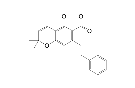 2,2-DIMETHYL-5-HYDROXY-6-CARBOXY-7-(2-PHENYLETHYL)-CHROMENE