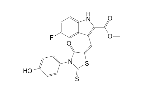 1H-indole-2-carboxylic acid, 5-fluoro-3-[(E)-[3-(4-hydroxyphenyl)-4-oxo-2-thioxo-5-thiazolidinylidene]methyl]-, methyl ester