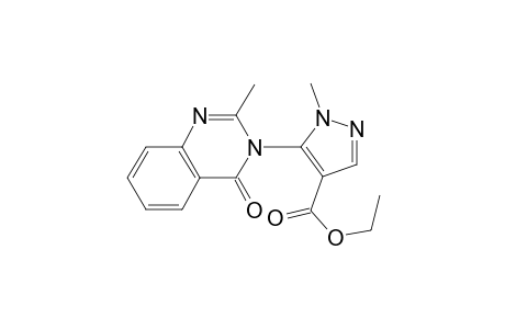 1-Methyl-5-(2-methyl-4-oxo-3-quinazolinyl)-4-pyrazolecarboxylic acid ethyl ester