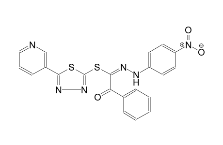 5-(3-pyridinyl)-1,3,4-thiadiazol-2-yl (1E)-N-(4-nitrophenyl)-2-oxo-2-phenylethanehydrazonothioate
