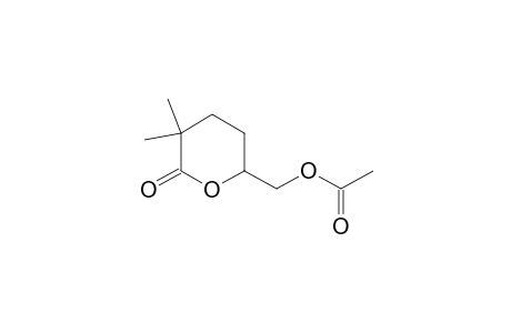 2H-Pyran-2-one, 6-[(acetyloxy)methyl]tetrahydro-3,3-dimethyl-