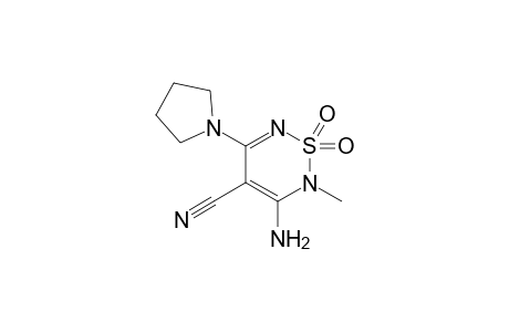 3-Amino-4-cyano-2-methyl-5-pyrrolidino-2H-1,2,6-thiadiazine 1,1 dioxide