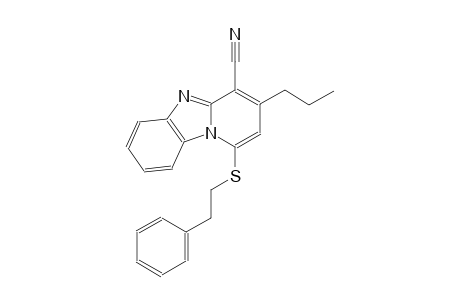 1-[(2-phenylethyl)sulfanyl]-3-propylpyrido[1,2-a]benzimidazole-4-carbonitrile