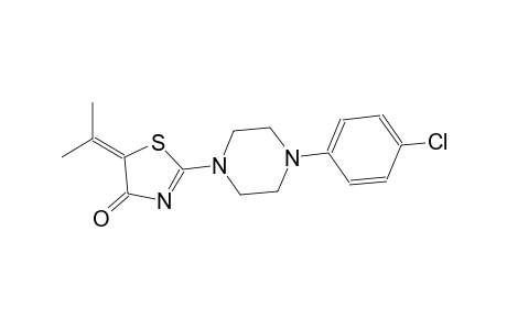 2-[4-(4-chlorophenyl)-1-piperazinyl]-5-(1-methylethylidene)-1,3-thiazol-4(5H)-one