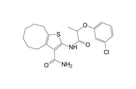 2-{[2-(3-chlorophenoxy)propanoyl]amino}-4,5,6,7,8,9-hexahydrocycloocta[b]thiophene-3-carboxamide