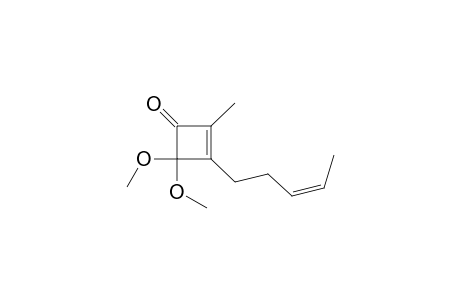 4,4-Dimethoxy-2-methyl-3-[(Z)-pent-3-enyl]-1-cyclobut-2-enone