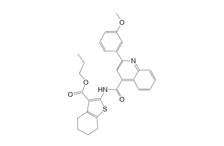 propyl 2-({[2-(3-methoxyphenyl)-4-quinolinyl]carbonyl}amino)-4,5,6,7-tetrahydro-1-benzothiophene-3-carboxylate