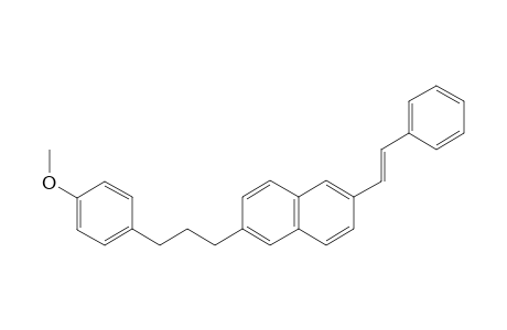 (E)-2-(3-(4-methoxyphenyl)propyl)-6-styrylnaphthalene