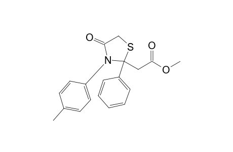 2-[3-(4-methylphenyl)-4-oxo-2-phenyl-2-thiazolidinyl]acetic acid methyl ester