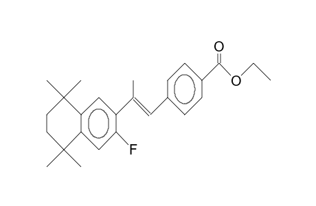 trans-2-(1,1,4,4-Tetramethyl-7-fluoro-6-tetralinyl)-1-(4-ethoxycarbonyl-phenyl)-propene