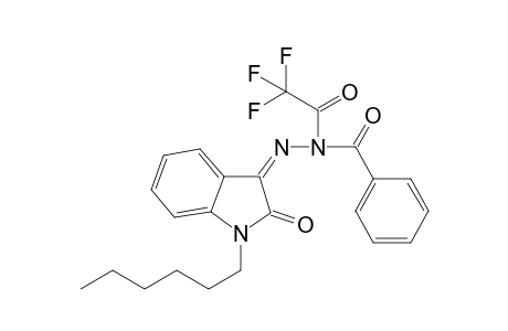 N'-[(3Z)-1-Hexyl-2-oxo-1,2-dihydro-3H-indol-3-ylidene]-N-(trifluoroacetyl)benzohydrazide