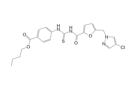 butyl 4-{[({5-[(4-chloro-1H-pyrazol-1-yl)methyl]-2-furoyl}amino)carbothioyl]amino}benzoate