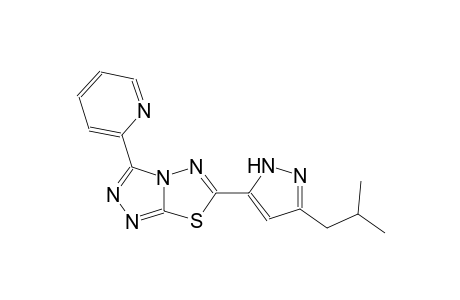[1,2,4]triazolo[3,4-b][1,3,4]thiadiazole, 6-[3-(2-methylpropyl)-1H-pyrazol-5-yl]-3-(2-pyridinyl)-