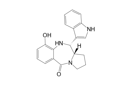 (11R,11aS)-1,2,3,10,11,11a-hexahydro-9-hydroxy-11-(3'-indolyl)-5-pyrrolo-(2,1-c)(1,4)benzodiazepin-5-one
