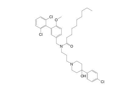 Decanoic acid {3-[4-(4-chlorophenyl)-4-hydroxypiperidin-1-yl]-propyl}-(2',6'-dichloro-6-methoxybiphen-3-ylmethyl)amide