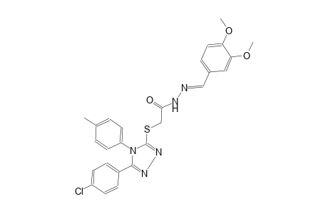 acetic acid, [[5-(4-chlorophenyl)-4-(4-methylphenyl)-4H-1,2,4-triazol-3-yl]thio]-, 2-[(E)-(3,4-dimethoxyphenyl)methylidene]hydrazide