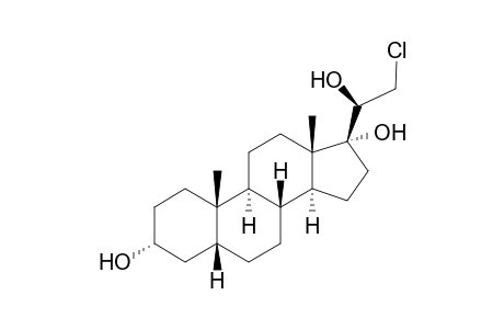21-Chloro-5β-pregnane-3α,17,20α-triol