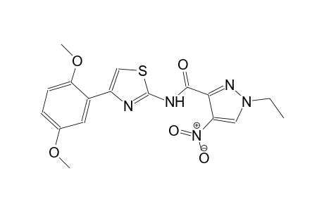 N-[4-(2,5-dimethoxyphenyl)-1,3-thiazol-2-yl]-1-ethyl-4-nitro-1H-pyrazole-3-carboxamide