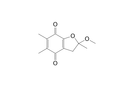 2,3-Dihydro-2-methoxy-2,5,6-trimethylbenzofuran-4,7-dione
