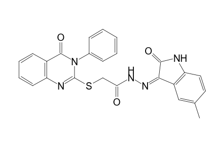 3-[[(3-phenyl-4(3H)-quinazolinone-2-yl)mercaptoacetyl]hydrazono]-1H-5-methyl-2-indolinone