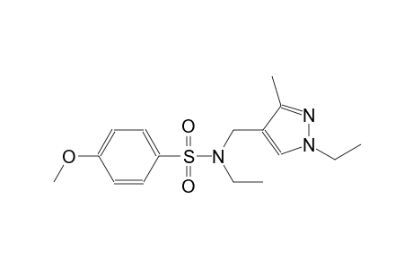 N-ethyl-N-[(1-ethyl-3-methyl-1H-pyrazol-4-yl)methyl]-4-methoxybenzenesulfonamide