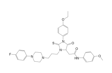 2-(1-(4-ethoxyphenyl)-3-{3-[4-(4-fluorophenyl)-1-piperazinyl]propyl}-5-oxo-2-thioxo-4-imidazolidinyl)-N-(4-methoxyphenyl)acetamide