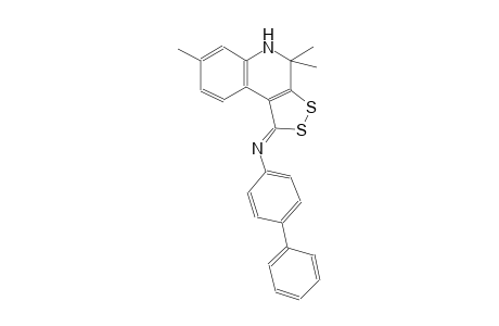 N-[(1Z)-4,4,7-trimethyl-4,5-dihydro-1H-[1,2]dithiolo[3,4-c]quinolin-1-ylidene][1,1'-biphenyl]-4-amine