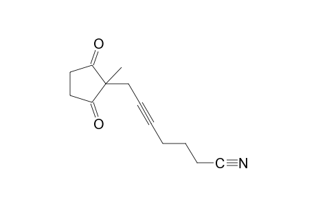 7-(2,5-dioxo-1-methylcyclopentyl)-5-heptynenitrile