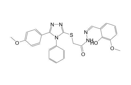 acetic acid, [[5-(4-methoxyphenyl)-4-phenyl-4H-1,2,4-triazol-3-yl]thio]-, 2-[(Z)-(2-hydroxy-3-methoxyphenyl)methylidene]hydrazide