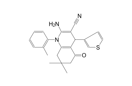 3-quinolinecarbonitrile, 2-amino-1,4,5,6,7,8-hexahydro-7,7-dimethyl-1-(2-methylphenyl)-5-oxo-4-(3-thienyl)-