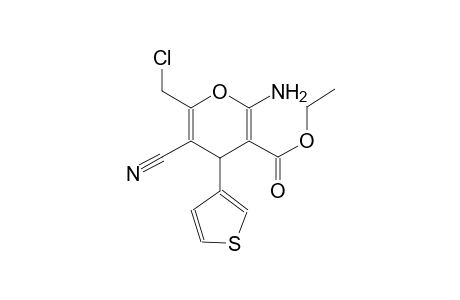 ethyl 2-amino-6-(chloromethyl)-5-cyano-4-(3-thienyl)-4H-pyran-3-carboxylate
