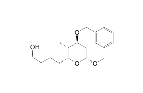 4-[(2R,3R,4S,6R)-4-benzoxy-6-methoxy-3-methyl-tetrahydropyran-2-yl]butan-1-ol