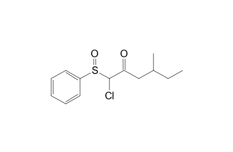 1-(benzenesulfinyl)-1-chloro-4-methyl-2-hexanone