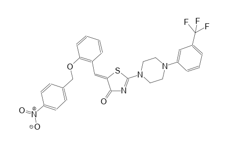 (5Z)-5-{2-[(4-nitrobenzyl)oxy]benzylidene}-2-{4-[3-(trifluoromethyl)phenyl]-1-piperazinyl}-1,3-thiazol-4(5H)-one
