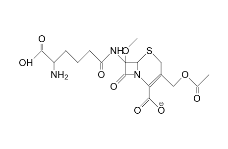 7-(5-Amino-5-carboxy-pentanoylamido)-7-methoxy-cephalosporanic acid, anion