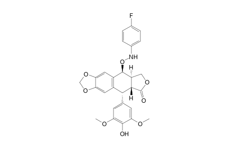 (5S,5aR,8aR,9R)-5-(4-fluoroanilino)oxy-9-(4-hydroxy-3,5-dimethoxy-phenyl)-5a,6,8a,9-tetrahydro-5H-isobenzofuro[6,5-f][1,3]benzodioxol-8-one