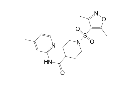 1-[(3,5-dimethyl-4-isoxazolyl)sulfonyl]-N-(4-methyl-2-pyridinyl)-4-piperidinecarboxamide