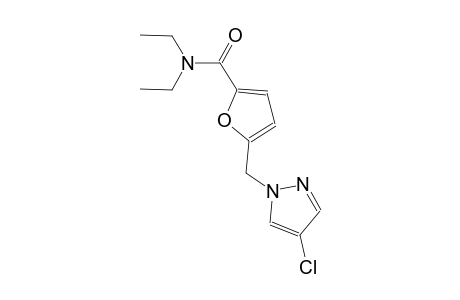 5-[(4-chloro-1H-pyrazol-1-yl)methyl]-N,N-diethyl-2-furamide