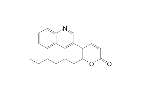 6-Hexyl-5-(quinolin-3-yl)-2H-pyran-2-one