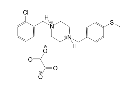 1-(2-chlorobenzyl)-4-[4-(methylsulfanyl)benzyl]piperazinediium oxalate