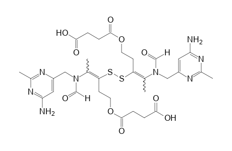 N,N'-{dithiobis[2-(2-hydroxyethyl)-1-methylvinylene]}bis{N-[(4-amino-2-methyl-5-pyrimidinyl)methyl]formamide], bis(hydrogen succinate)(ester)