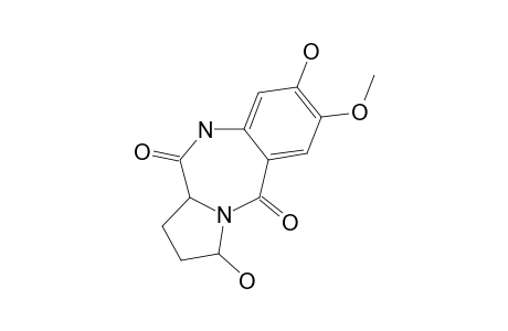 RK-1441B;3,8,11-TRIHYDROXY-7-METHOXY-5-OXO-1H-PYRROLO-[2,1-C:1,4]-BENZODIAZEPINE