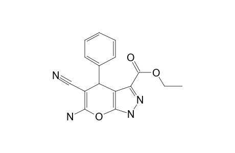 Ethyl 6-amino-5-cyano-4-phenyl-1H,4H-pyrano[2,3-C]pyrazole-3-carboxylate