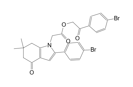 2-(4-bromophenyl)-2-oxoethyl [2-(4-bromophenyl)-6,6-dimethyl-4-oxo-4,5,6,7-tetrahydro-1H-indol-1-yl]acetate