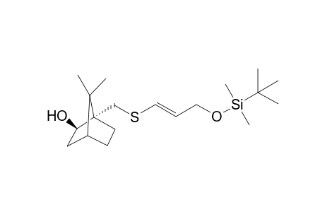 (E)-(1S,2R,4R) 7,7-dimethyl-1-[(3'-tert-butylidimethylsiloxy-1'-propenyl)thio]methenyl-bicyclo[2.2.1]heptan-2-ol