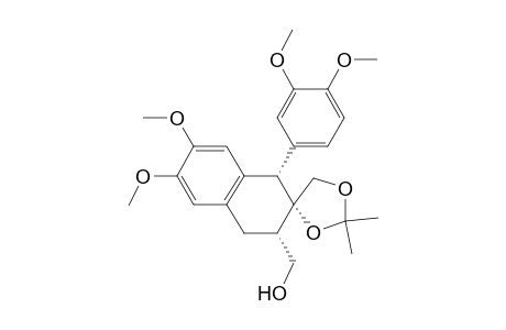 [(2'S,4S,4'S)-4'-(3,4-dimethoxyphenyl)-6',7'-dimethoxy-2,2-dimethyl-2'-spiro[1,3-dioxolane-4,3'-2,4-dihydro-1H-naphthalene]yl]methanol