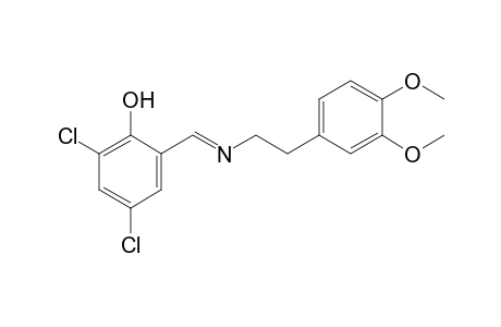 2,4-dichloro-6-[N-(3,4-dimethoxyphenethyl)formimidoyl]phenol